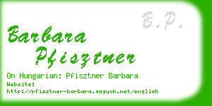 barbara pfisztner business card